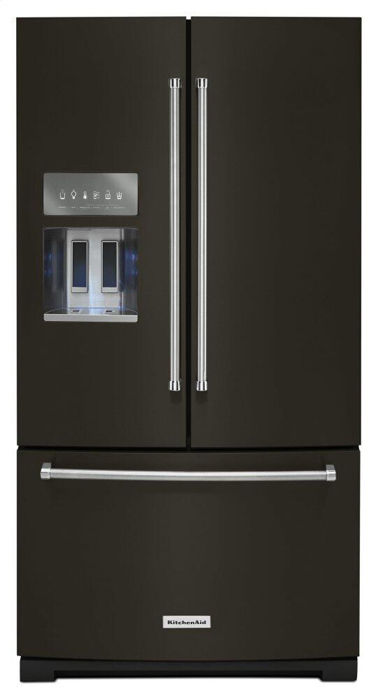 Kitchen Aid Black Stainless Steel Refrigerator - KRFF507HBS